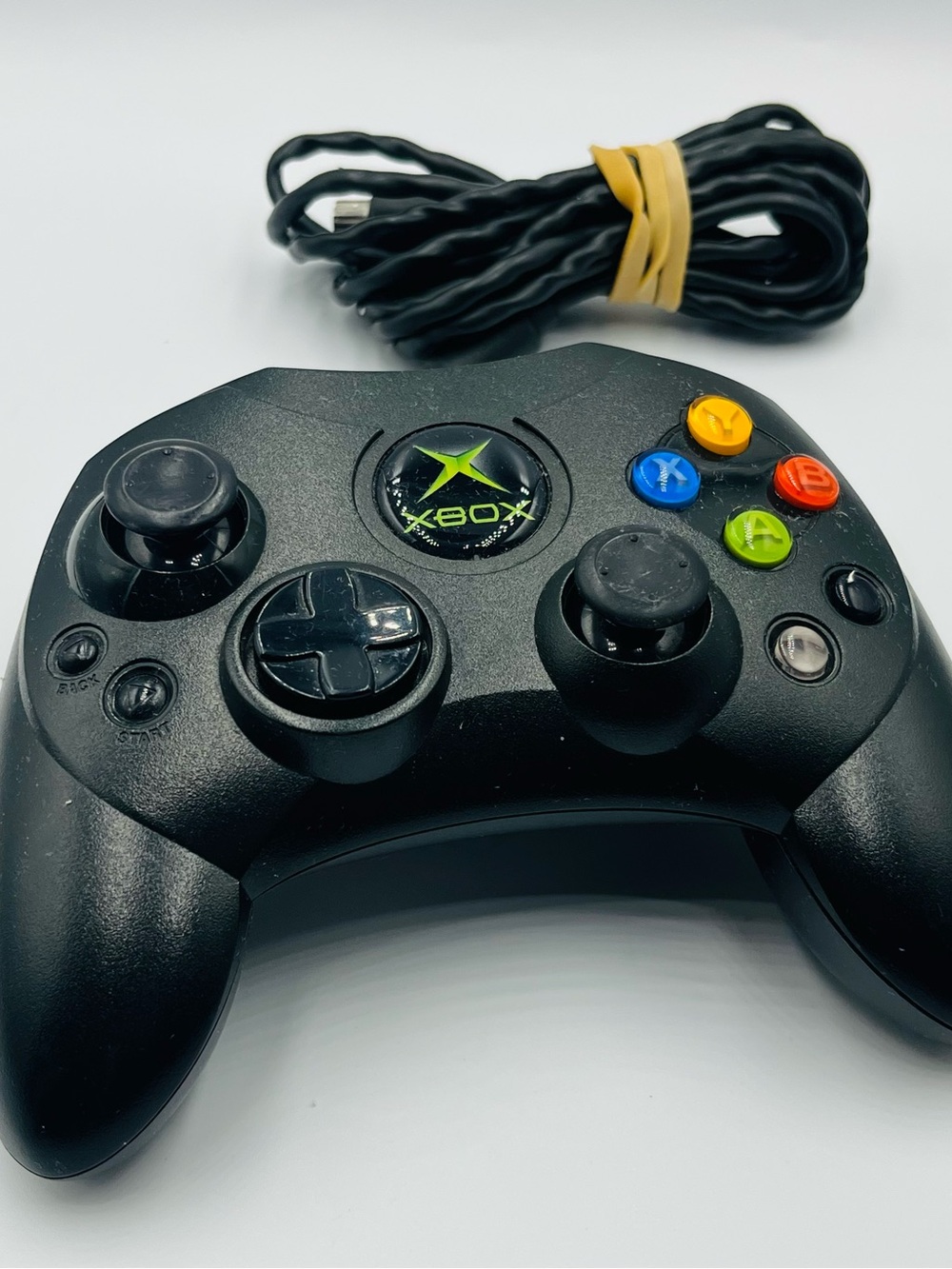 Wired Black Controller with Color Buttons